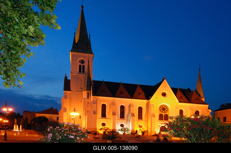 Kaposvár belvárosa (Kossuth tér)-stock-foto