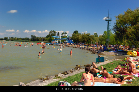 Fonyód - szabadstrand-stock-foto