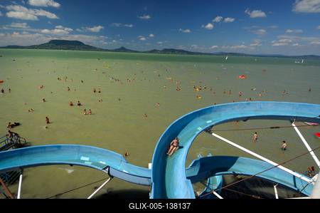 Fonyód - szabadstrand-stock-foto