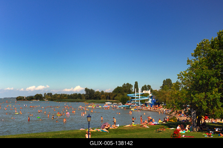 Fonyód - szabadstrand-stock-foto