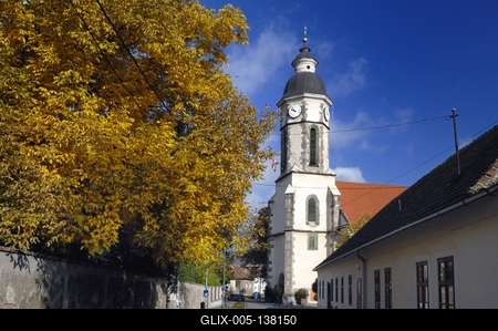 Nagymaros, Római katolikus templom-stock-foto