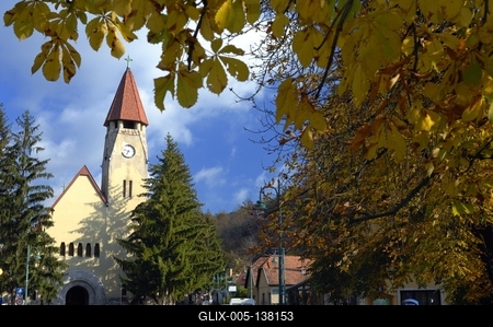 Zebegény, Római katolikus templom-stock-foto