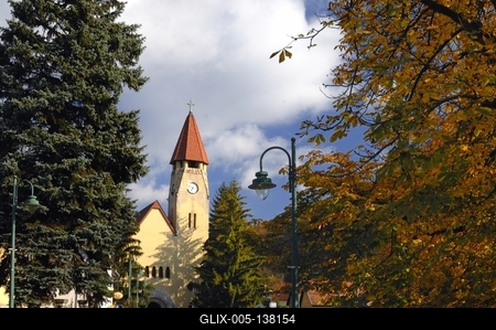 Zebegény, Római katolikus templom-stock-foto