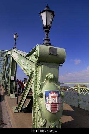 Esztergom, Mária Valéria híd-stock-foto