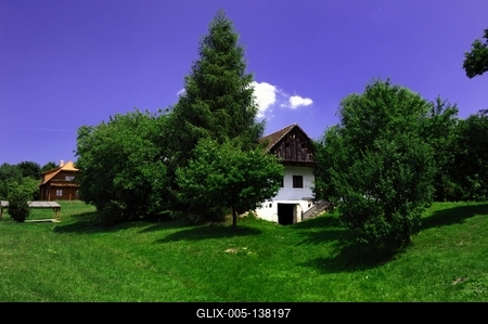 Őrségi táj Őriszentpéter határában-stock-foto