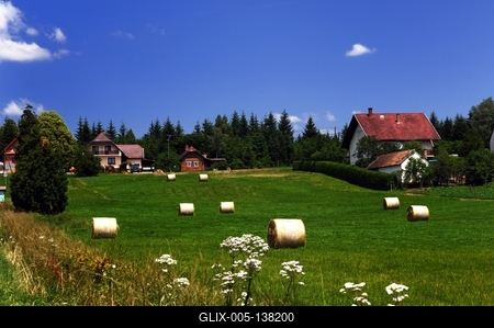 Őrségi táj Őriszentpéter határában-stock-foto