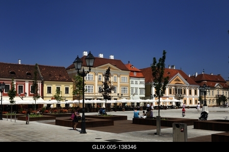 Győr, Széchenyi tér-stock-foto