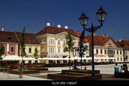 Győr, Széchenyi tér-stock-foto
