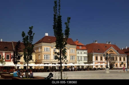 Győr, Széchenyi tér-stock-foto