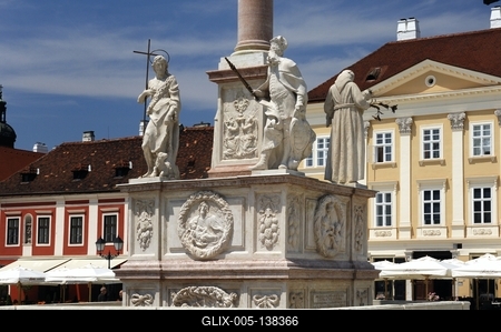 Győr, Széchenyi tér-stock-foto