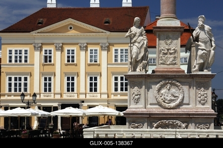 Győr, Széchenyi tér-stock-foto