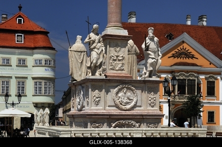 Győr, Széchenyi tér-stock-foto
