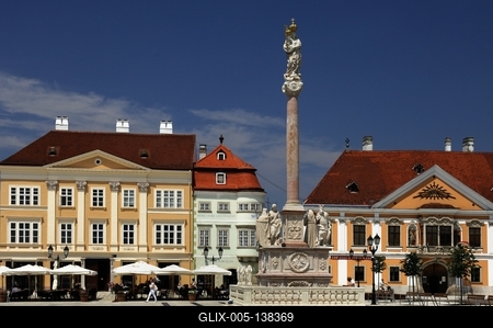 Győr, Széchenyi tér-stock-foto