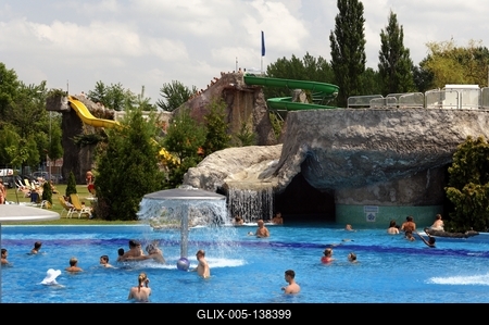 Kaposvár, Virágfürdő-stock-foto