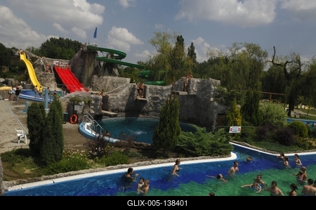 Kaposvár, Virágfürdő-stock-foto