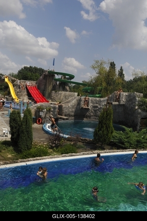 Kaposvár, Virágfürdő-stock-foto