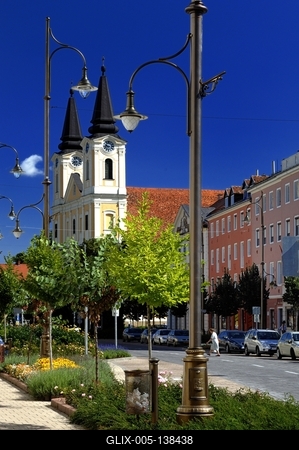 Zalaegerszeg megszépült városközpontja-stock-foto