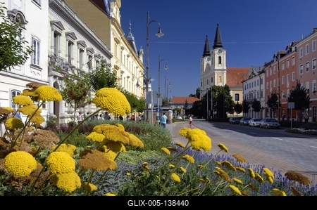 Zalaegerszeg megszépült városközpontja-stock-foto