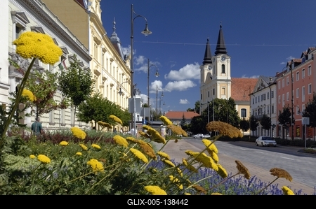 Zalaegerszeg megszépült városközpontja-stock-foto
