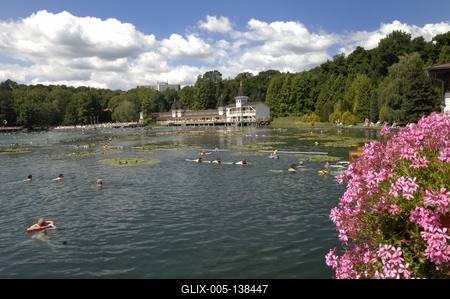 Hévízi Tófürdő-stock-foto