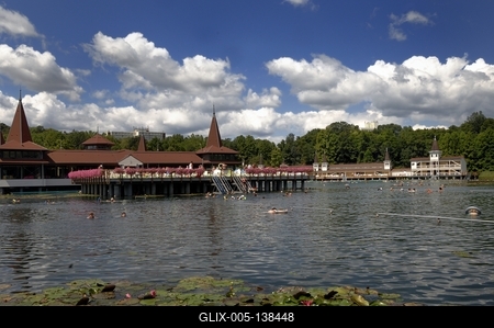 Hévízi Tófürdő-stock-foto