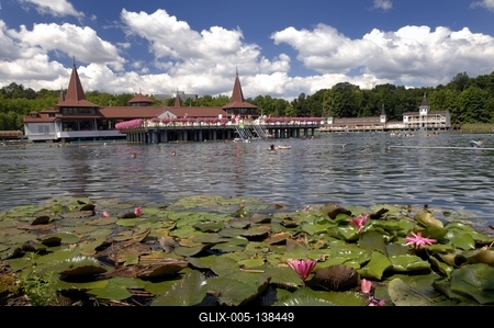 Hévízi Tófürdő-stock-foto