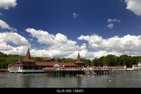 Hévízi Tófürdő-stock-foto