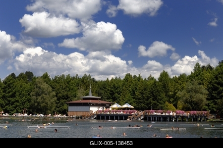 Hévízi Tófürdő-stock-foto