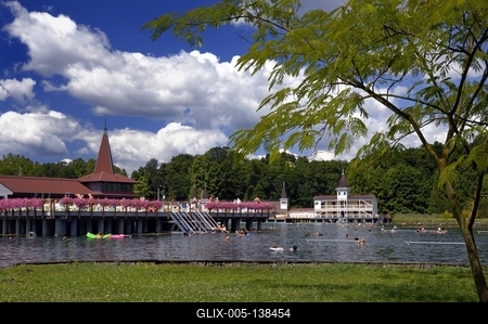 Hévízi Tófürdő-stock-foto