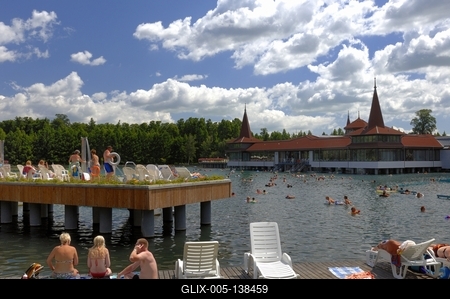 Hévízi Tófürdő-stock-foto