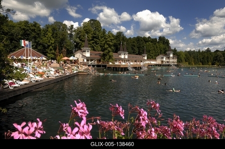Hévízi Tófürdő-stock-foto