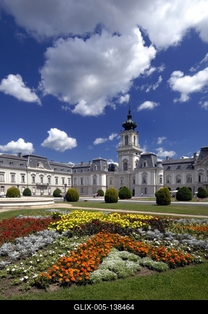 Keszthely, Festetics-kastély-stock-foto