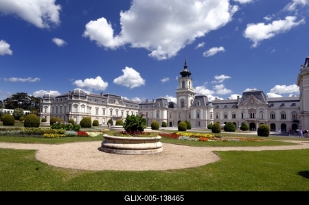 Keszthely, Festetics-kastély-stock-foto