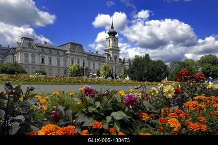Keszthely, Festetics-kastély-stock-foto