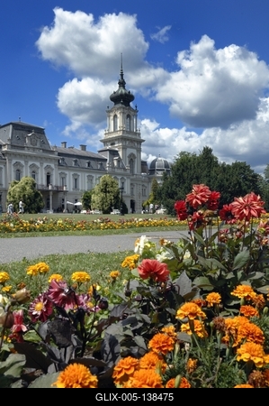 Keszthely, Festetics-kastély-stock-foto