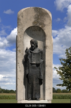 Zalavár, Cirill és Metód-emlékmű-stock-foto