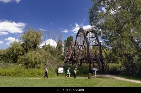 Kis-Balaton, a Kányavári-sziget hídja-stock-foto