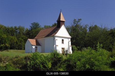 Gyugy, Árpád-kori templom-stock-foto