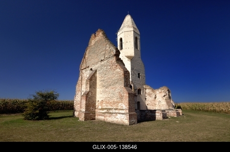 Somogyvámos, Pusztatorony (Pusztatemplom)-stock-foto