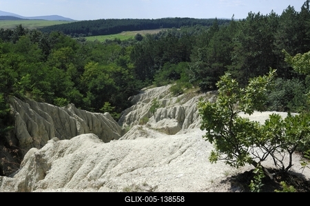 Riolit-tufa képződmény Kazáron-stock-foto