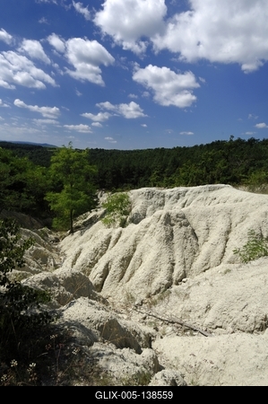 Riolit-tufa képződmény Kazáron-stock-foto