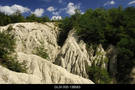 Riolit-tufa képződmény Kazáron-stock-foto
