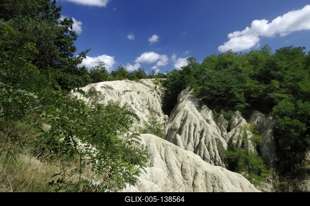 Riolit-tufa képződmény Kazáron-stock-foto