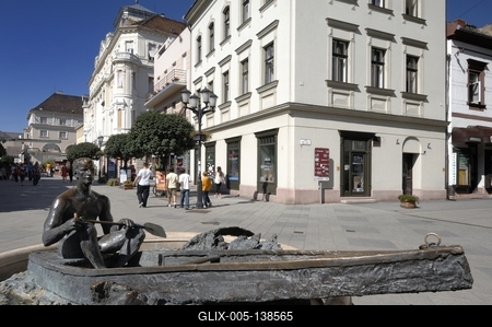 Győr, Széchenyi tér-stock-foto
