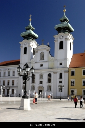 Győr, Széchenyi tér-stock-foto