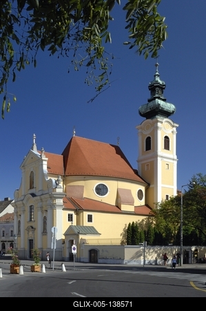 Győr, Kármelita Templom és Rendház-stock-foto