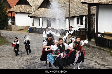 Hollókői Húsvéti Fesztivál-stock-foto