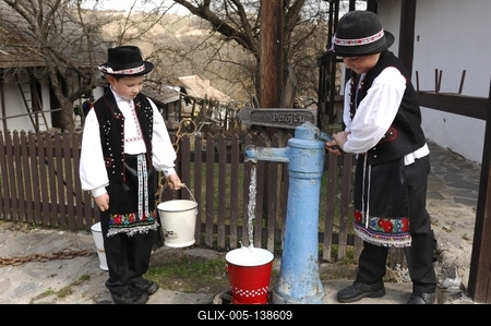Hollókői Húsvéti Fesztivál-stock-foto