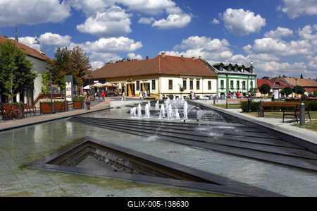 Gyula, Kossuth tér-stock-foto
