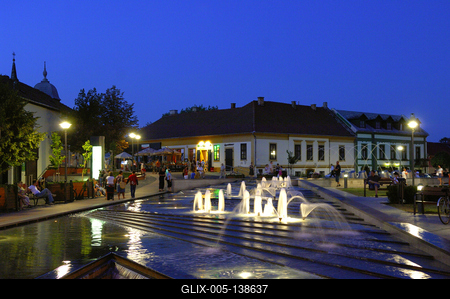 Gyula, Kossuth tér-stock-foto